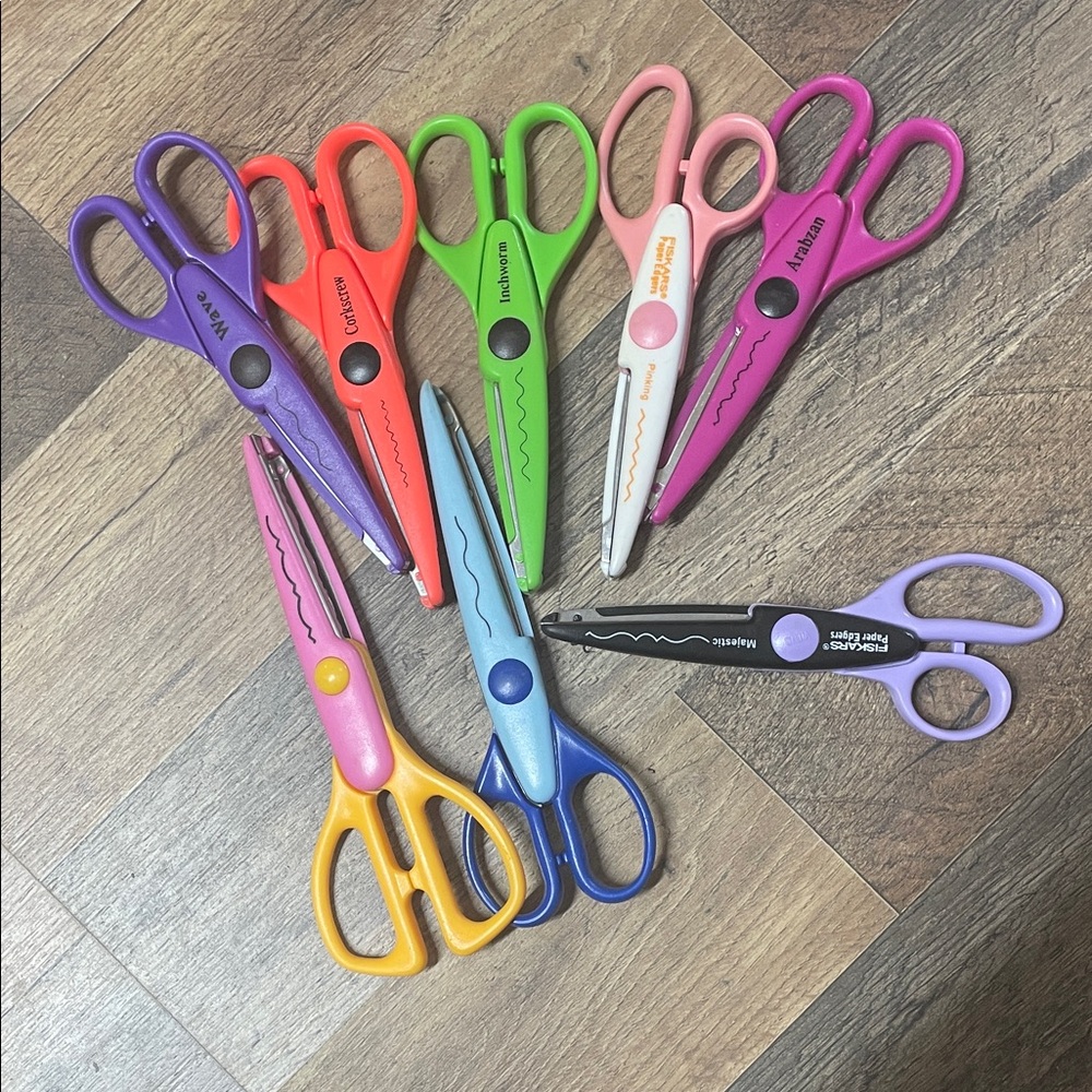 Mixed Craft Edge Scissors Set - Bright Multicolor
